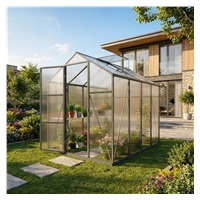 Garden greenhouse 183 × 244 cm polycarbonate, aluminum frame