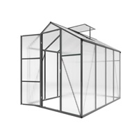 Garden greenhouse 183 × 244 cm polycarbonate, aluminum frame