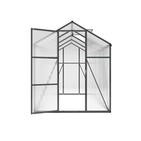 Garden greenhouse 183 × 244 cm polycarbonate, aluminum frame