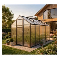 305 × 427 cm polycarbonate garden greenhouse with an aluminum fram
