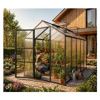 305 × 427 cm polycarbonate garden greenhouse with an aluminum fram