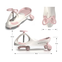 Children‘s gravity balance bike Gravity Milly Mally cream pink