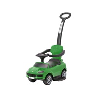 Milly Mally Porsche Cayenne green ride-on car with guide rod