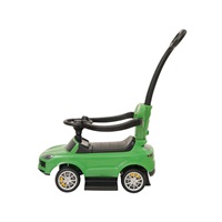 Milly Mally Porsche Cayenne green ride-on car with guide rod