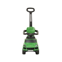 Milly Mally Porsche Cayenne green ride-on car with guide rod