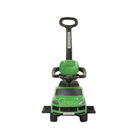 Milly Mally Porsche Cayenne green ride-on car with guide rod