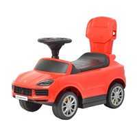Milly Mally Porsche Cayenne red ride-on car with guide rod