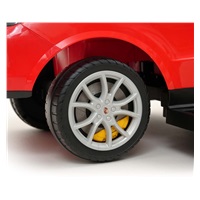 Milly Mally Porsche Cayenne red ride-on car with guide rod