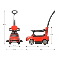 Milly Mally Porsche Cayenne red ride-on car with guide rod