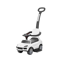 Milly Mally Porsche Cayenne white ride-on car with guide rod
