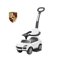 Milly Mally Porsche Cayenne white ride-on car with guide rod