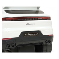 Milly Mally Porsche Cayenne white ride-on car with guide rod