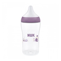 NUK Perfect Match Baby Bottle with Temperature Control Hippo 260 ml
