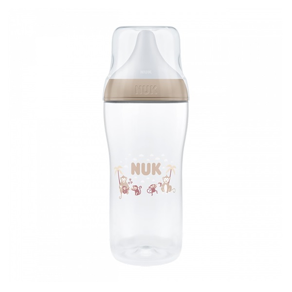 NUK Perfect Match Baby Bottle with Temperature Control XL Monkey 360 ml