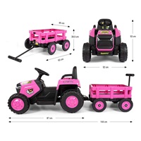 Electric tractor with trailer Milly Mally Rolly pink