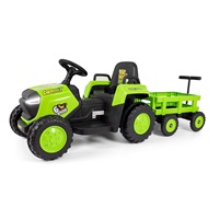 Electric tractor with trailer Milly Mally Rolly green