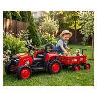 Electric tractor with trailer Milly Mally Rolly red