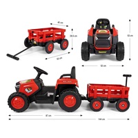 Electric tractor with trailer Milly Mally Rolly red