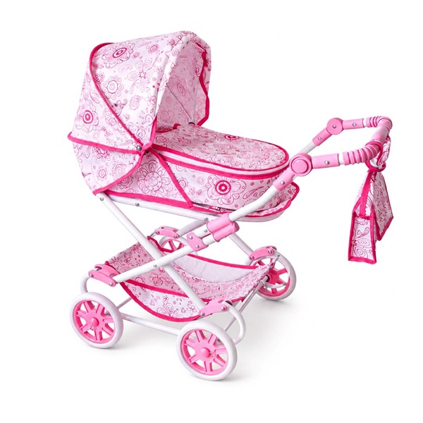 Stroller for Dolls  2in1 New Baby Monika Flowers
