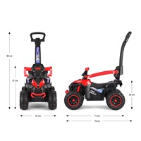 Milly Mally ride-on car Wild 3in1 red