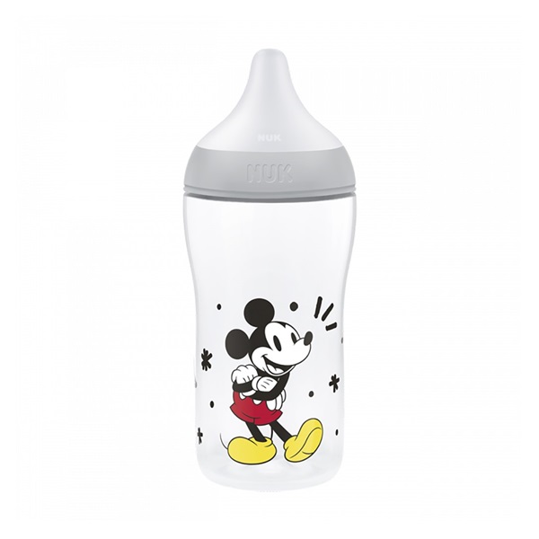 NUK Perfect Match Baby Bottle with Temperature Control Disney Mickey 260 ml grey