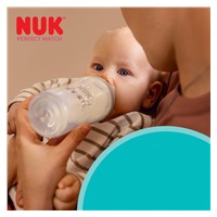 NUK Perfect Match Baby Bottle with Temperature Control Disney Mickey 260 ml grey