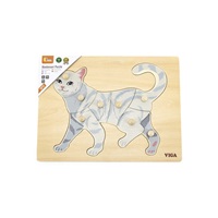 Children‘s wooden puzzle with handles Viga Cat