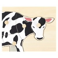Children‘s wooden puzzle with handles Viga Cow