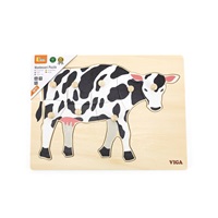 Children‘s wooden puzzle with handles Viga Cow