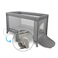Milly Mally Mirage grey travel cot in a portable bag