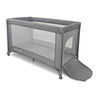 Milly Mally Mirage grey travel cot in a portable bag