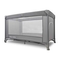 Milly Mally Mirage grey travel cot in a portable bag