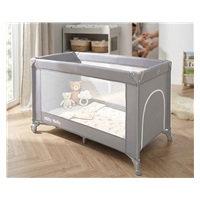 Milly Mally Mirage grey travel cot in a portable bag