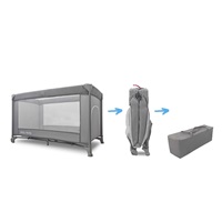Milly Mally Mirage grey travel cot in a portable bag
