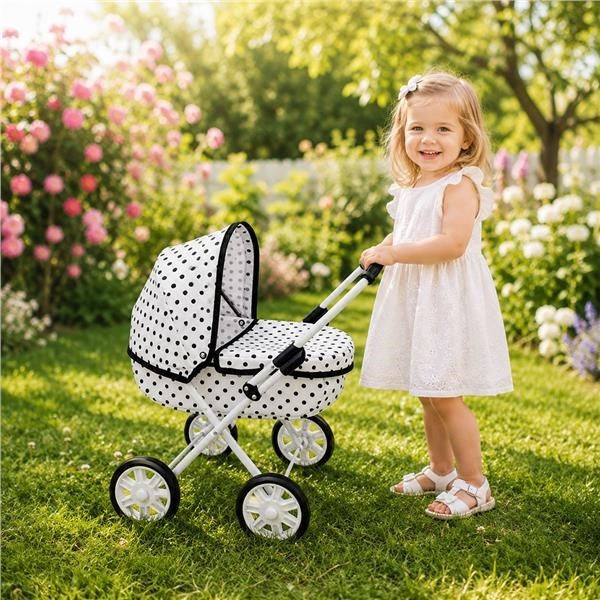 Baby stroller for dolls New Baby Annie dots