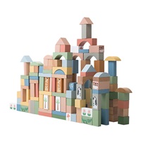 Wooden Safari Blocks 120 pcs Montessori Baby Mix