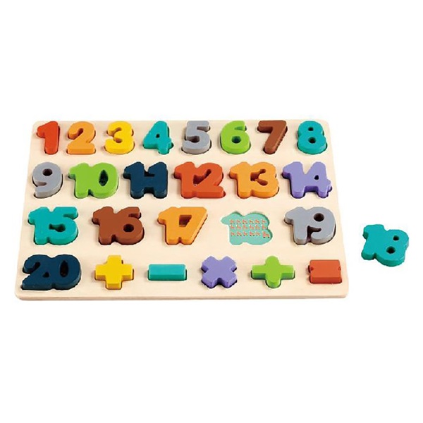 Wooden Number Puzzle Baby Mix