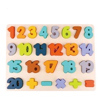 Wooden Number Puzzle Baby Mix