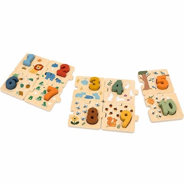 Wooden Number Puzzle for Little Ones Baby Mix