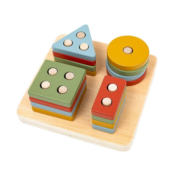 Wooden Geometric Shape Sorter for Little Ones Baby Mix