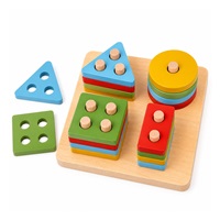 Wooden Geometric Shape Sorter for Little Ones Baby Mix