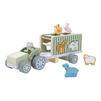 Wooden Safari Truck with Blocks Baby Mix