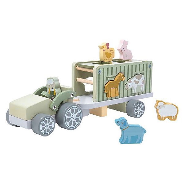 Wooden Safari Truck with Blocks Baby Mix
