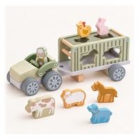 Wooden Safari Truck with Blocks Baby Mix