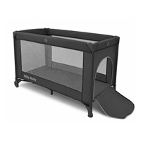 Milly Mally Mirage dark grey travel cot in a portable bag