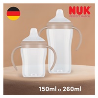 NUK Perfect Match Learner Bottle 150 ml with Silicone Spout and Temperature Control Hippo