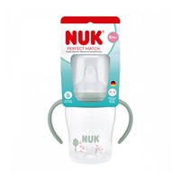 NUK Perfect Match Learner Bottle 150 ml with Silicone Spout and Temperature Control Sheep