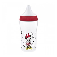 NUK Perfect Match Baby Bottle with Temperature Control Disney Disney Minnie 260 ml red