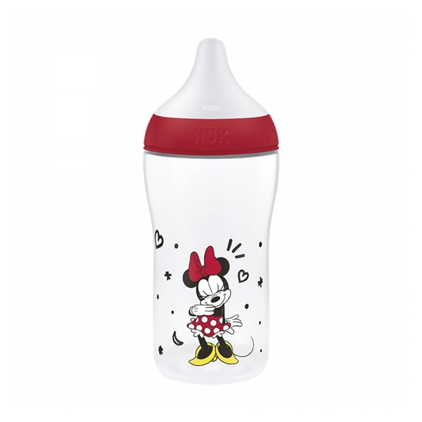 NUK Perfect Match Baby Bottle with Temperature Control Disney Disney Minnie 260 ml red