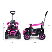 Star ATV Milly Mally Electric Ride-On Car 2 in 1 pink